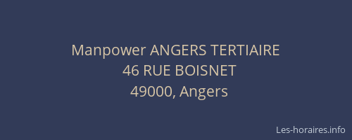 Manpower ANGERS TERTIAIRE