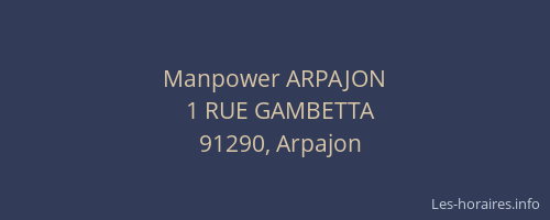 Manpower ARPAJON