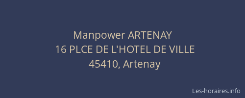 Manpower ARTENAY