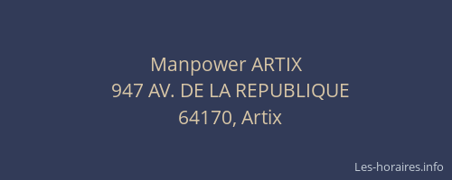 Manpower ARTIX