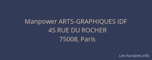 Manpower ARTS-GRAPHIQUES IDF