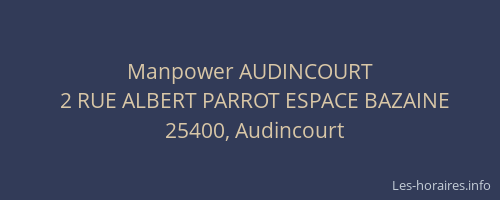 Manpower AUDINCOURT