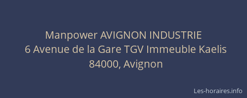 Manpower AVIGNON INDUSTRIE