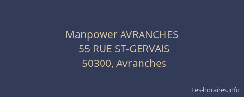 Manpower AVRANCHES