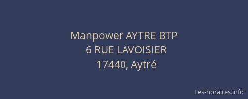 Manpower AYTRE BTP