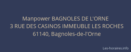 Manpower BAGNOLES DE L'ORNE