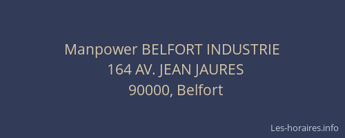 Manpower BELFORT INDUSTRIE