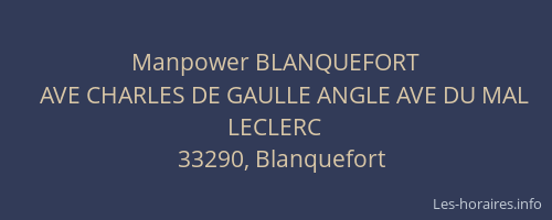 Manpower BLANQUEFORT