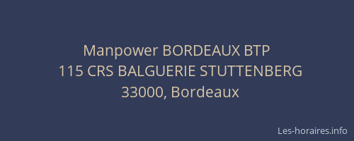 Manpower BORDEAUX BTP