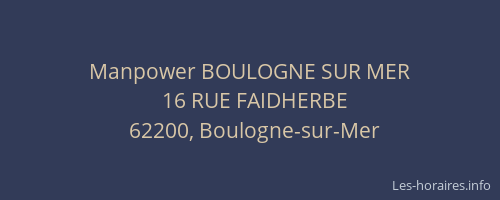 Manpower BOULOGNE SUR MER