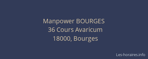 Manpower BOURGES