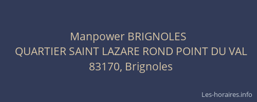 Manpower BRIGNOLES