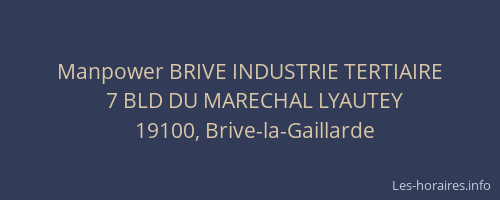 Manpower BRIVE INDUSTRIE TERTIAIRE