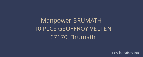 Manpower BRUMATH