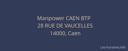 Manpower CAEN BTP