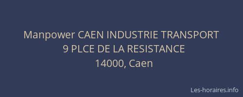 Manpower CAEN INDUSTRIE TRANSPORT