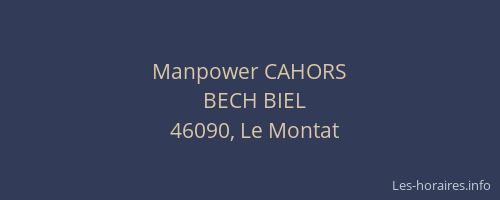 Manpower CAHORS
