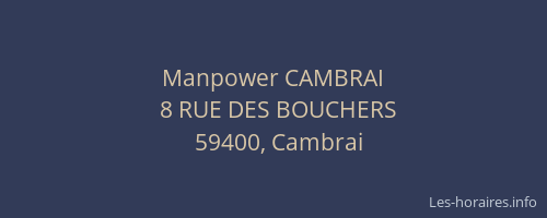 Manpower CAMBRAI