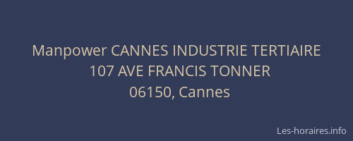 Manpower CANNES INDUSTRIE TERTIAIRE