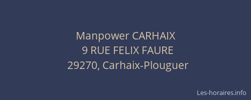 Manpower CARHAIX