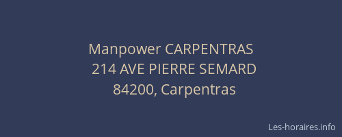 Manpower CARPENTRAS