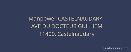 Manpower CASTELNAUDARY