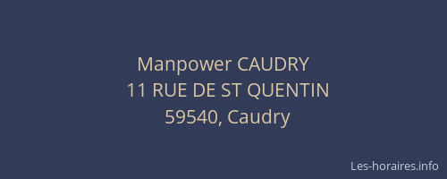 Manpower CAUDRY
