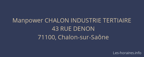 Manpower CHALON INDUSTRIE TERTIAIRE