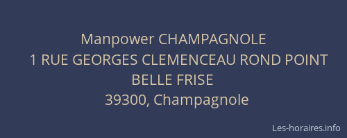Manpower CHAMPAGNOLE