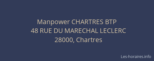 Manpower CHARTRES BTP