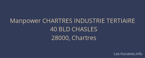 Manpower CHARTRES INDUSTRIE TERTIAIRE
