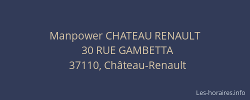 Manpower CHATEAU RENAULT