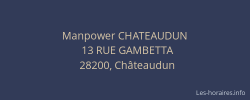 Manpower CHATEAUDUN