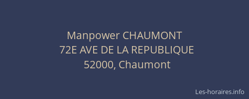 Manpower CHAUMONT