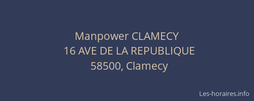 Manpower CLAMECY