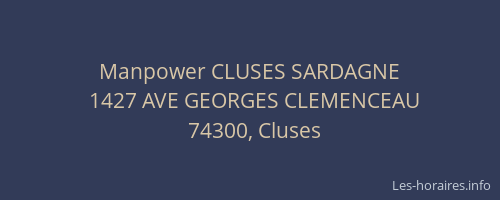 Manpower CLUSES SARDAGNE