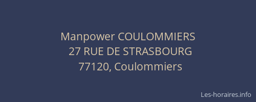 Manpower COULOMMIERS