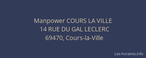 Manpower COURS LA VILLE