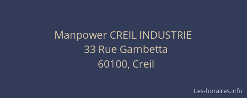 Manpower CREIL INDUSTRIE