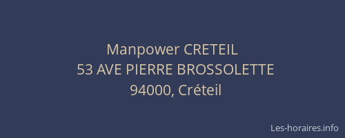 Manpower CRETEIL