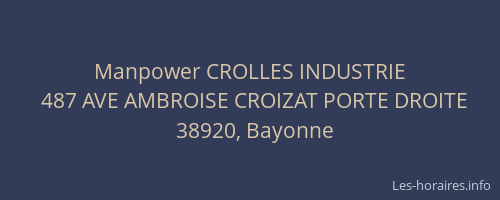 Manpower CROLLES INDUSTRIE