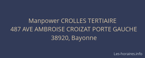 Manpower CROLLES TERTIAIRE