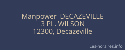Manpower  DECAZEVILLE