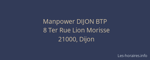 Manpower DIJON BTP