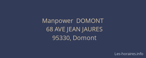 Manpower  DOMONT