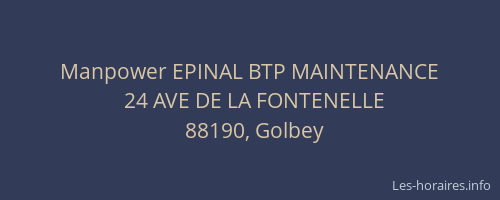 Manpower EPINAL BTP MAINTENANCE