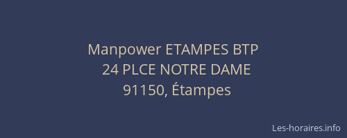 Manpower ETAMPES BTP
