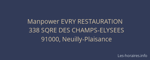 Manpower EVRY RESTAURATION