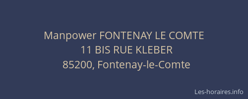 Manpower FONTENAY LE COMTE