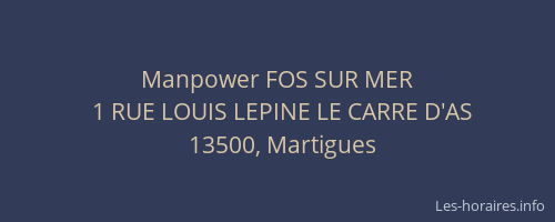 Manpower FOS SUR MER